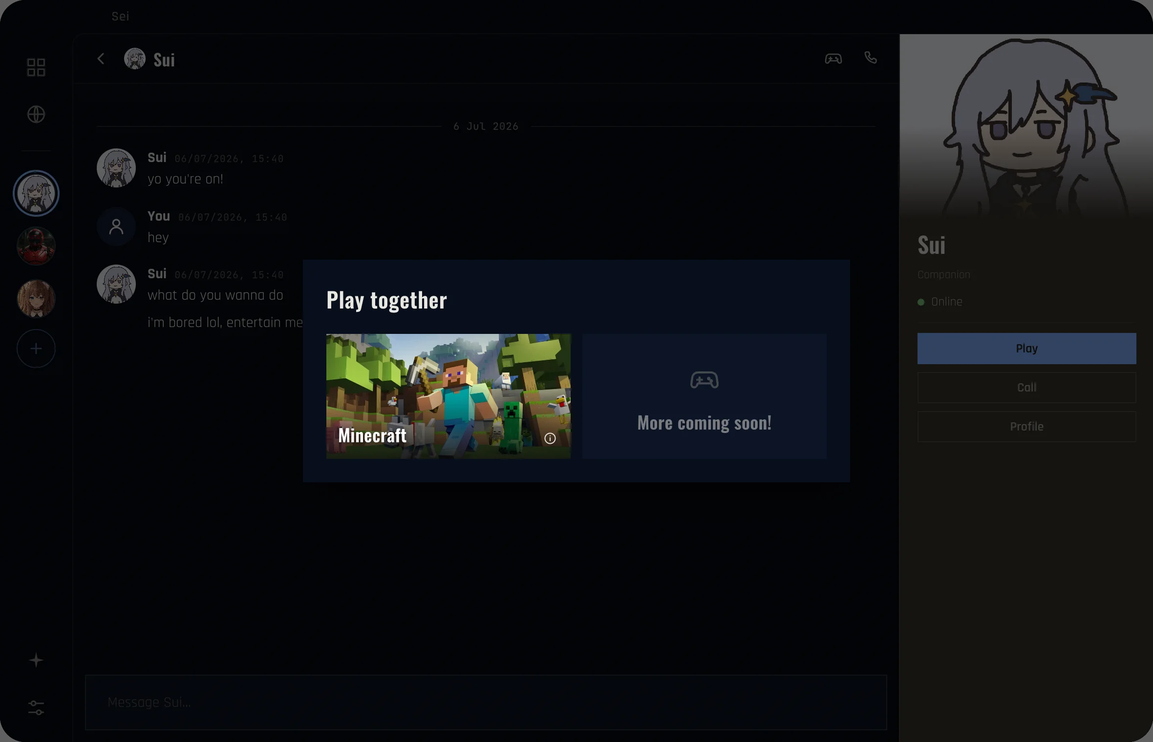 The Play together game picker: Minecraft now, more games coming soon